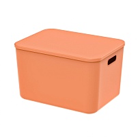 Ящик пластиковый вкладываемый оранжевый 410х305х245 мм в Ейске Ящик пластиковый вкладываемый оранжевый 410х305х245 мм в Ейске
