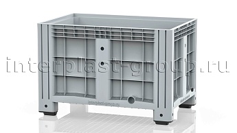 Контейнер iBox сплошной на ножках с пробкой 1 дюйм серый в Ейске