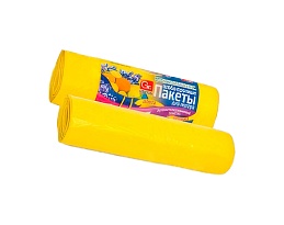 Мешки для мусора 35 л, ароматизированные, Лимон, желтые, в рулоне 10 шт., ПНД, 12 мкм, 560х530 мм, GRIFON Aroma, 101-080 Li в Ейске