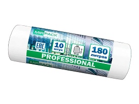 Мешки для мусора 180 л, прозрачные, в рулоне 10 шт., ПВД, 30 мкм, 1100х930 мм, PROFESSIONAL, 180104408 в Ейске Мешки для мусора 180 л, прозрачные, в рулоне 10 шт., ПВД, 30 мкм, 1100х930 мм, PROFESSIONAL, 180104408 в Ейске