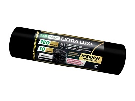 Мешки для мусора 180 л, черные, в рулоне 10 шт., ПВД, 60 мкм, 1100х930 мм, EXTRA LUX+, 1801098 в Ейске Мешки для мусора 180 л, черные, в рулоне 10 шт., ПВД, 60 мкм, 1100х930 мм, EXTRA LUX+, 1801098 в Ейске