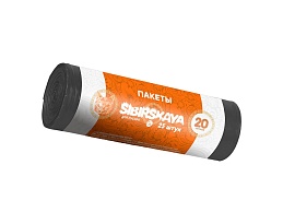 Мешки для мусора 20 л, черные, в рулоне 25 шт., ПНД, 6 мкм, 420х450 мм, SIBIRSKAYA, 101-001 S в Ейске