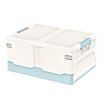 Ящик пластиковый складной белый, дно голубое, 480х360х240 мм в Ейске