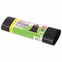 Мешки для мусора 120 л, черные, в рулоне 10 шт., ПНД, 11 мкм, 1020х670 мм, Любаша, 608093 в Ейске Мешки для мусора 120 л, черные, в рулоне 10 шт., ПНД, 11 мкм, 1020х670 мм, Любаша, 608093 в Ейске