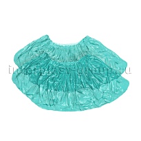 Бахилы бирюзовые 2000 шт (1000 пар), 16 мкм, однослойные, с одной резинкой, Эконом в Ейске