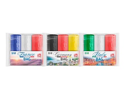 Мешки для мусора 30 л, ассорти, в рулоне 20 шт., ПНД, 9 мкм, 600х500 мм, GRIFON Триколор, 101-024 в Ейске Мешки для мусора 30 л, ассорти, в рулоне 20 шт., ПНД, 9 мкм, 600х500 мм, GRIFON Триколор, 101-024 в Ейске