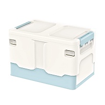 Ящик пластиковый складной белый, дно голубое, 370х240х240 мм в Ейске