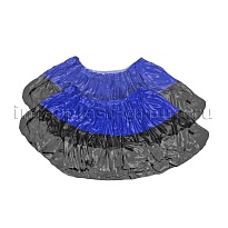 Бахилы сине-черные 1000 шт (500 пар), 54 мкм, двойная подошва, с одной резинкой, Прочные+ в Ейске