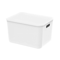 Ящик пластиковый вкладываемый белый 410х305х245 мм в Ейске Ящик пластиковый вкладываемый белый 410х305х245 мм в Ейске