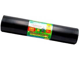 Мешки для мусора 280 л, ароматизированные, черные, в рулоне 10 шт., ПВД 110 мкм, 1400х930 мм, Добрыня, Dob28010black в Ейске Мешки для мусора 280 л, ароматизированные, черные, в рулоне 10 шт., ПВД 110 мкм, 1400х930 мм, Добрыня, Dob28010black в Ейске