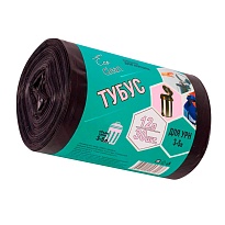 Мешки для мусора 12 л, черные, в рулоне 30 шт., ПНД, 6 мкм, 550х320 мм, Концепция Быта Tubus, 604936 в Ейске