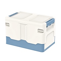 Ящик пластиковый складной белый, дно синее, 370х240х240 мм в Ейске