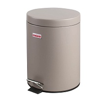 Ведро-контейнер для мусора (урна) с педалью LAIMA Classic, 5 л, серое, матовое, металл, со съемным внутренним ведром в Ейске
