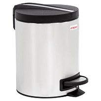 Ведро-контейнер для мусора (урна) с педалью LAIMA Modern, 5 л, матовое, нержавеющая сталь в Ейске