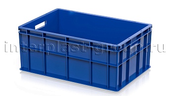 Ящик для молока, мяса, овощей и фруктов сплошной синий в Ейске