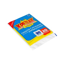 Мешки для мусора 20 л, с ручками, черные, в пачке 20 шт., ПНД, 10 мкм, 550х440 мм, Крепак, 4607075710023 в Ейске